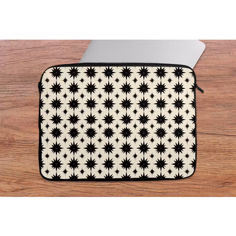 Laptophoes - Stervormen - Geometrisch - Zwart — 2