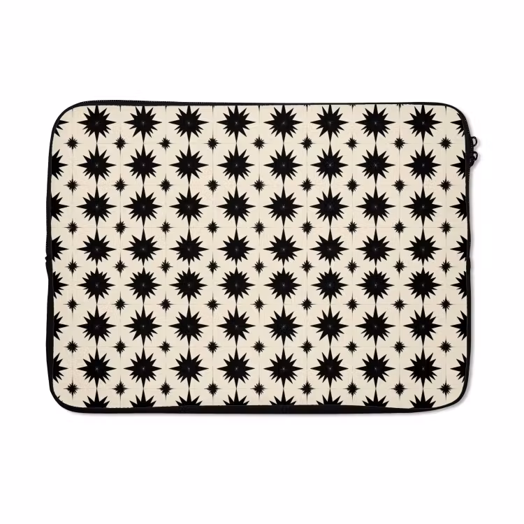 Laptophoes - Stervormen - Geometrisch - Zwart — 5
