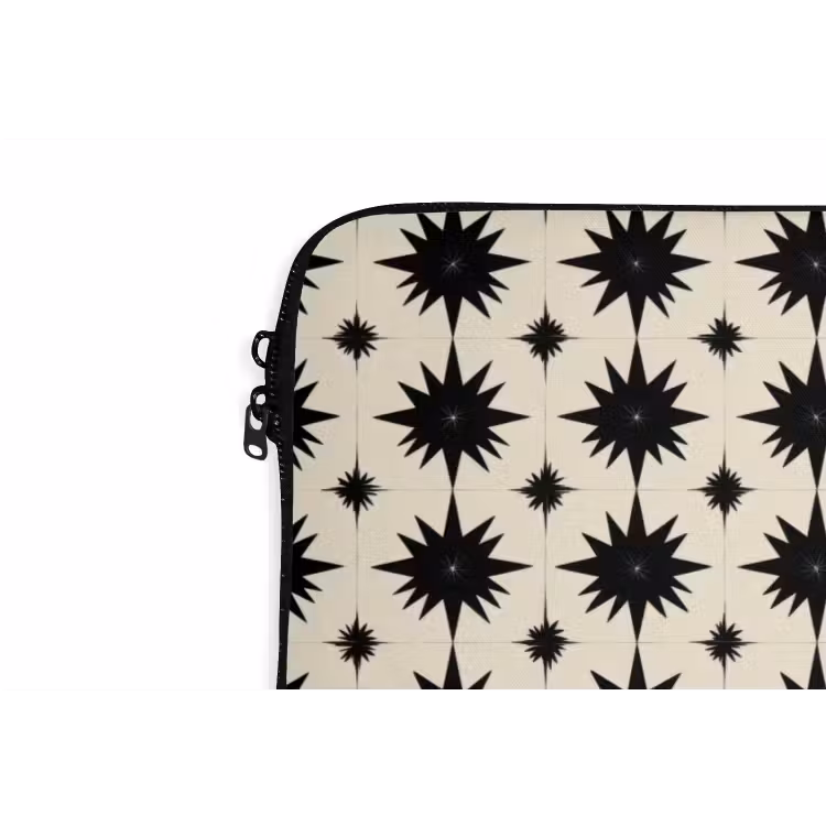 Laptophoes - Stervormen - Geometrisch - Zwart — 6