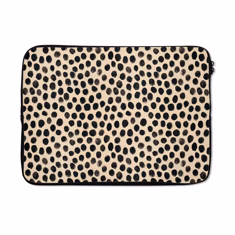 Laptophoes - Stippen - Patroon - Zwart — 5