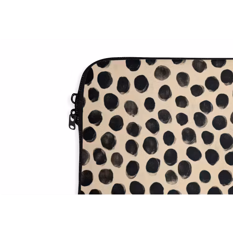 Laptophoes - Stippen - Patroon - Zwart — 6