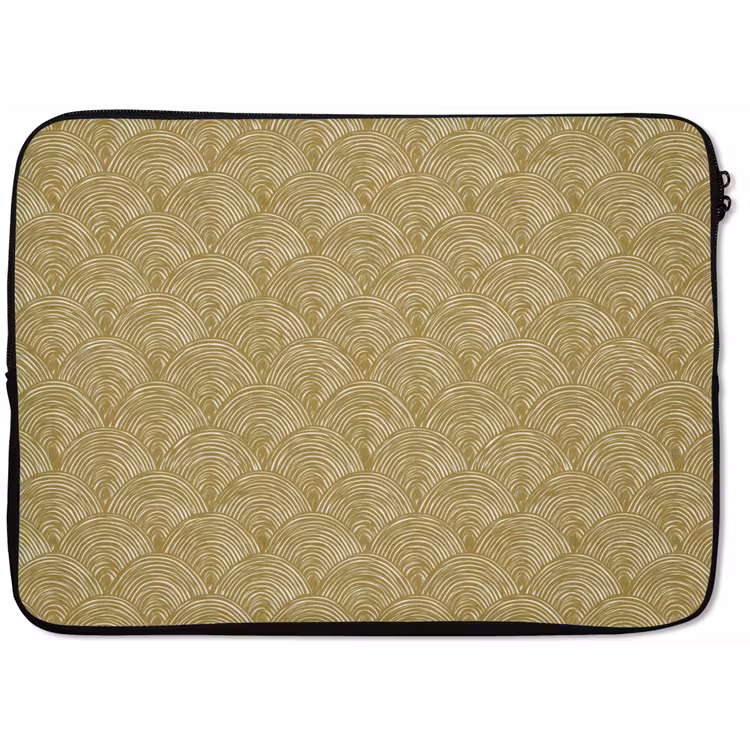 Laptophoes - Waaier - Geometrisch - Groen — 1