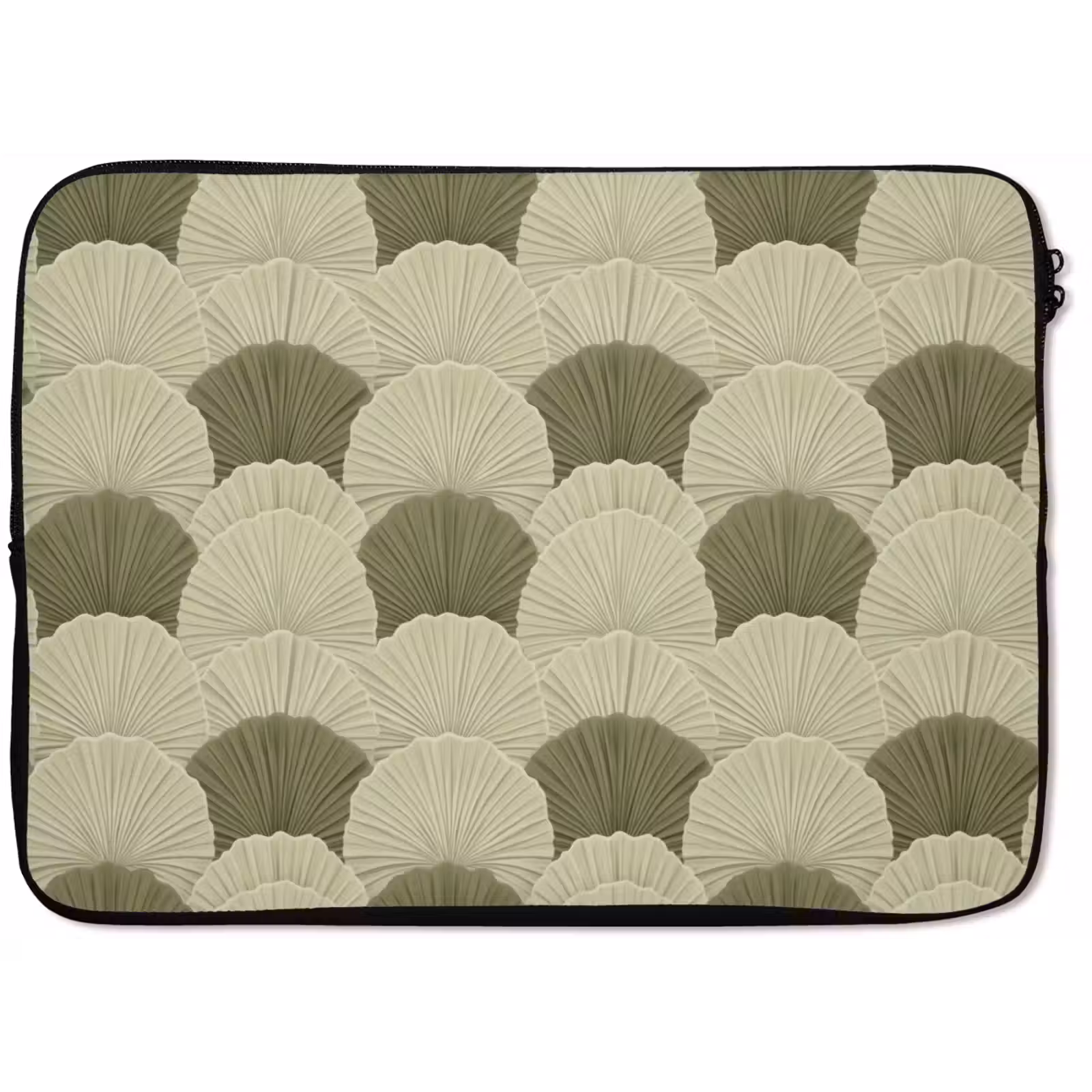 Laptophoes - Bladeren - Structuur - Groen — 1