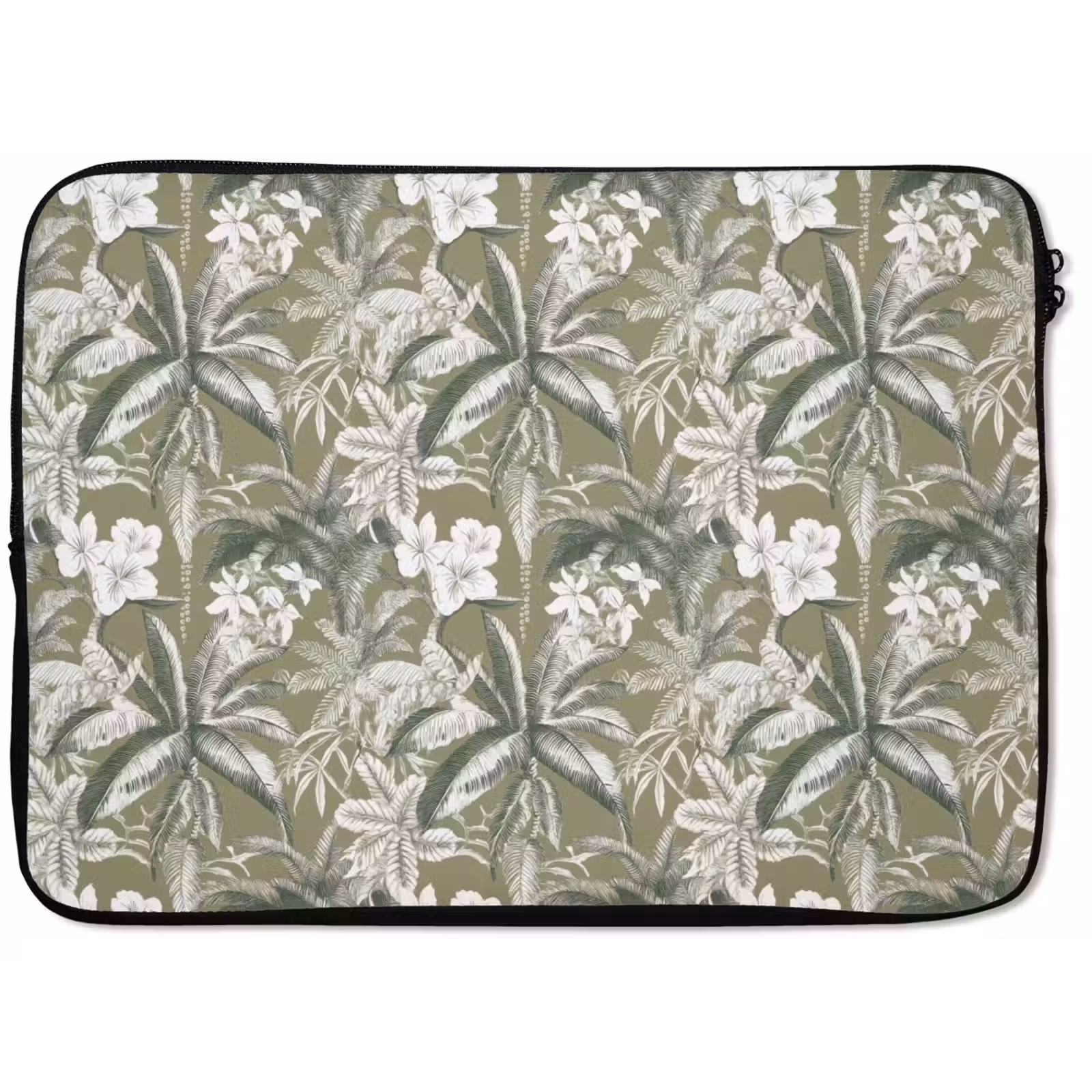 Laptophoes - Botanisch - Bloemen - Groen — 1