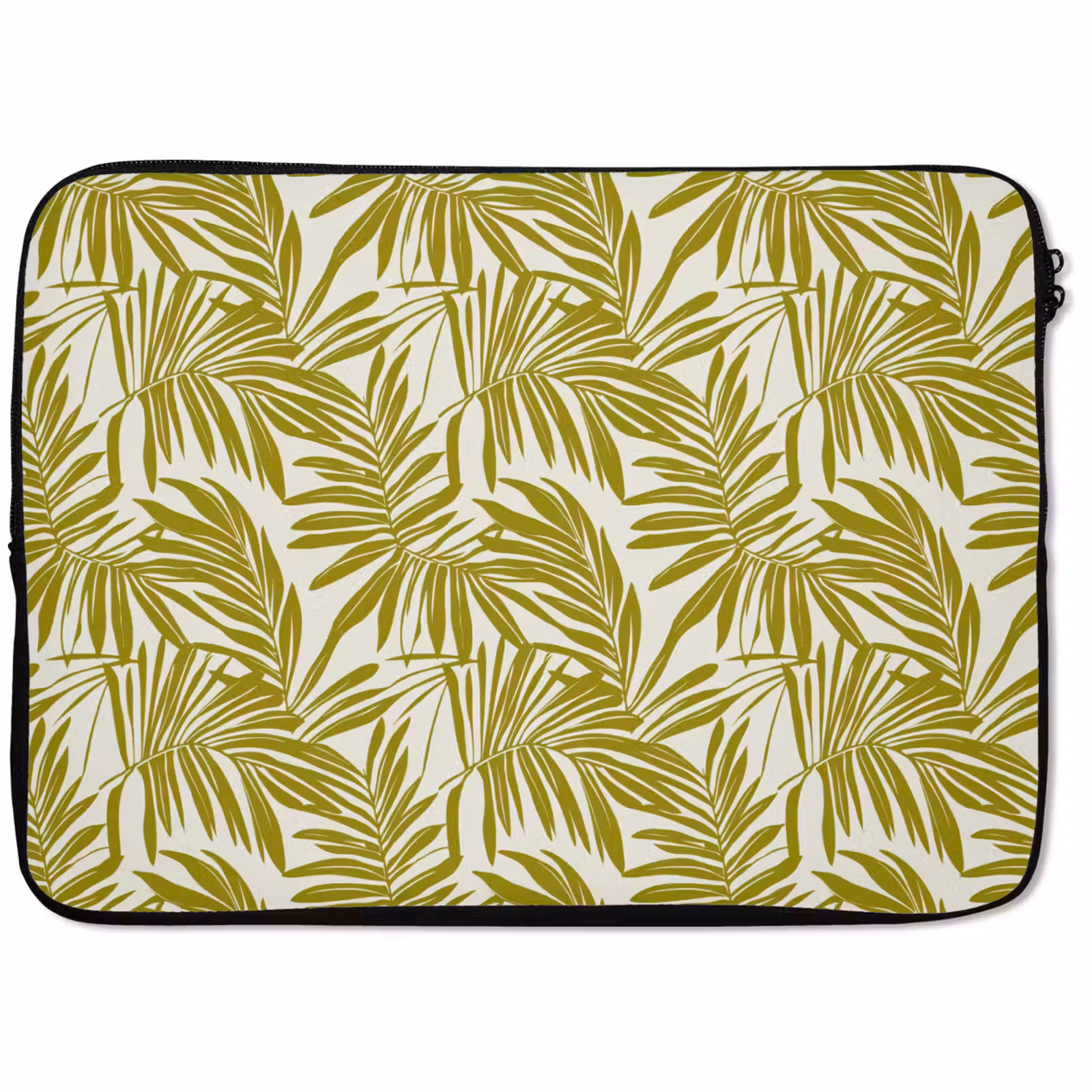 Laptophoes - Palmblad - Patroon - Groen — 1