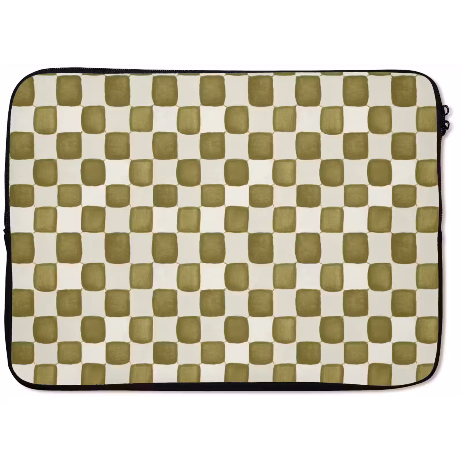 Laptophoes - Schaak - Patroon - Groen — 1