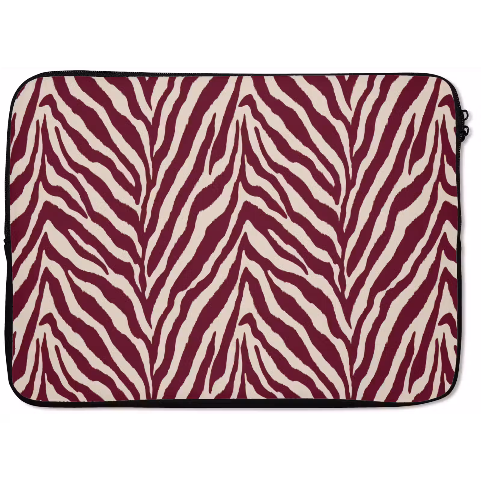Laptophoes - Zebra - Motief - Bordeaux - Rood — 1