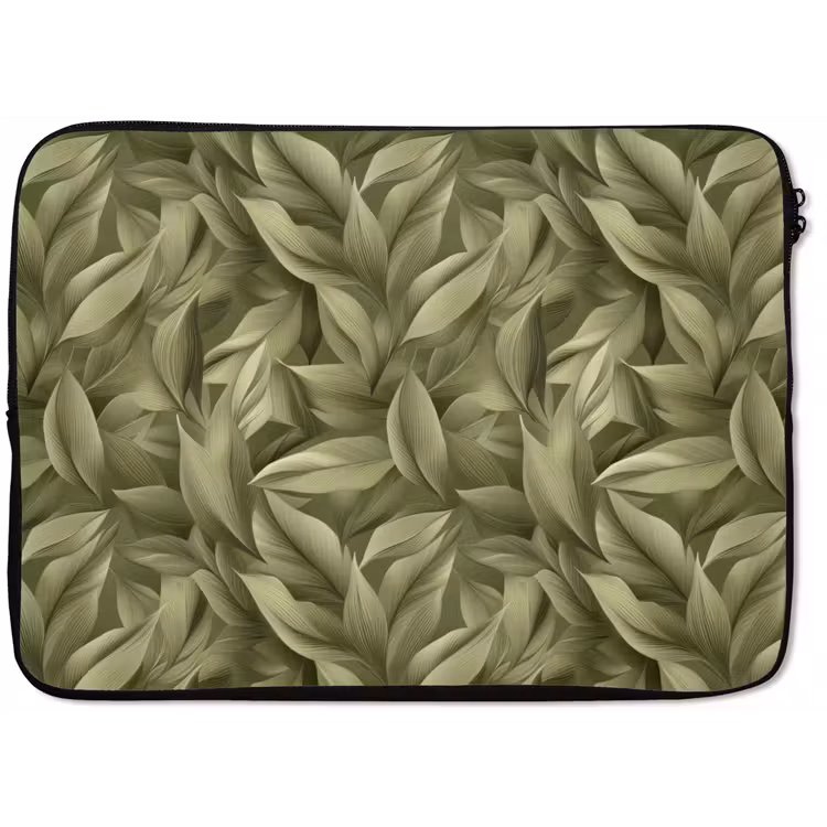 Laptophoes - Bladeren - Modern - Groen — 1