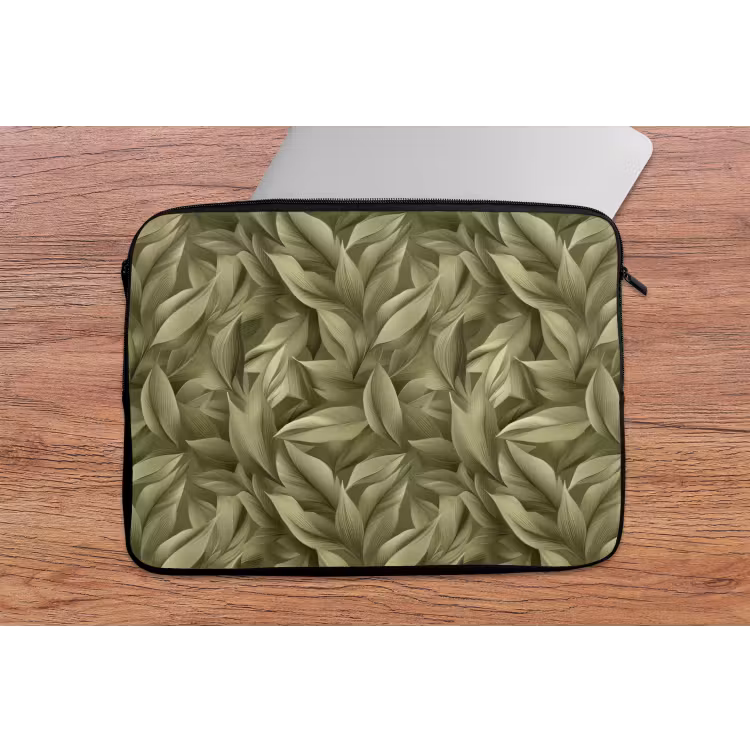Laptophoes - Bladeren - Modern - Groen — 2