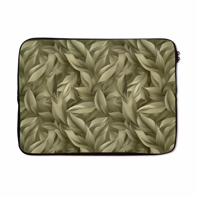 Laptophoes - Bladeren - Modern - Groen — 5