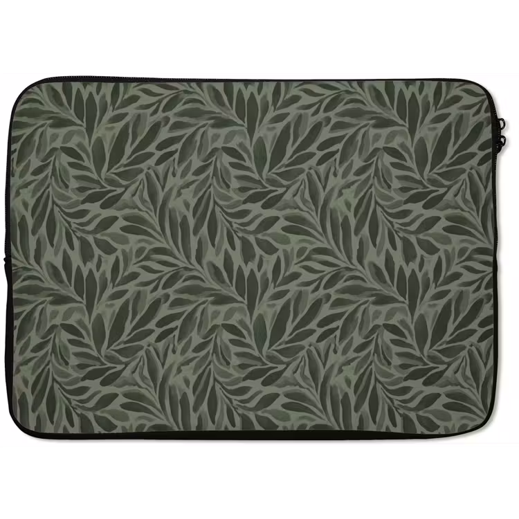 Laptophoes - Bladeren - Organisch - Groen — 1