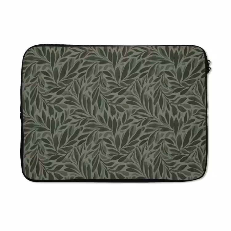 Laptophoes - Bladeren - Organisch - Groen — 5