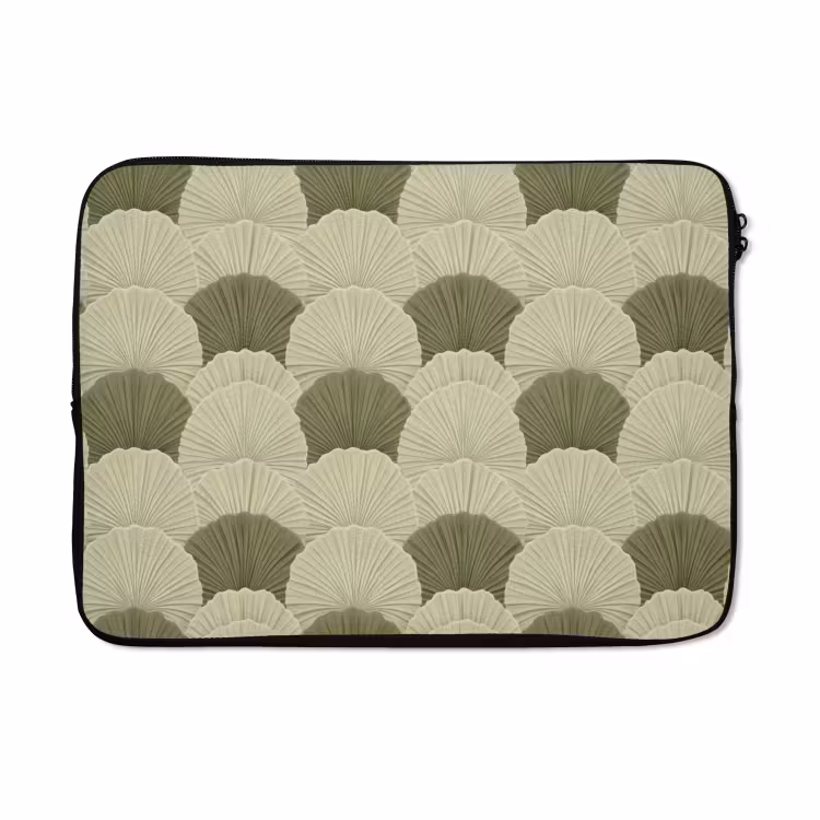 Laptophoes - Bladeren - Structuur - Groen — 5