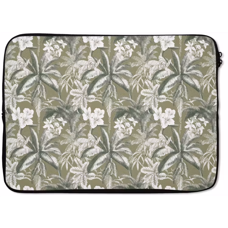 Laptophoes - Botanisch - Bloemen - Groen — 1