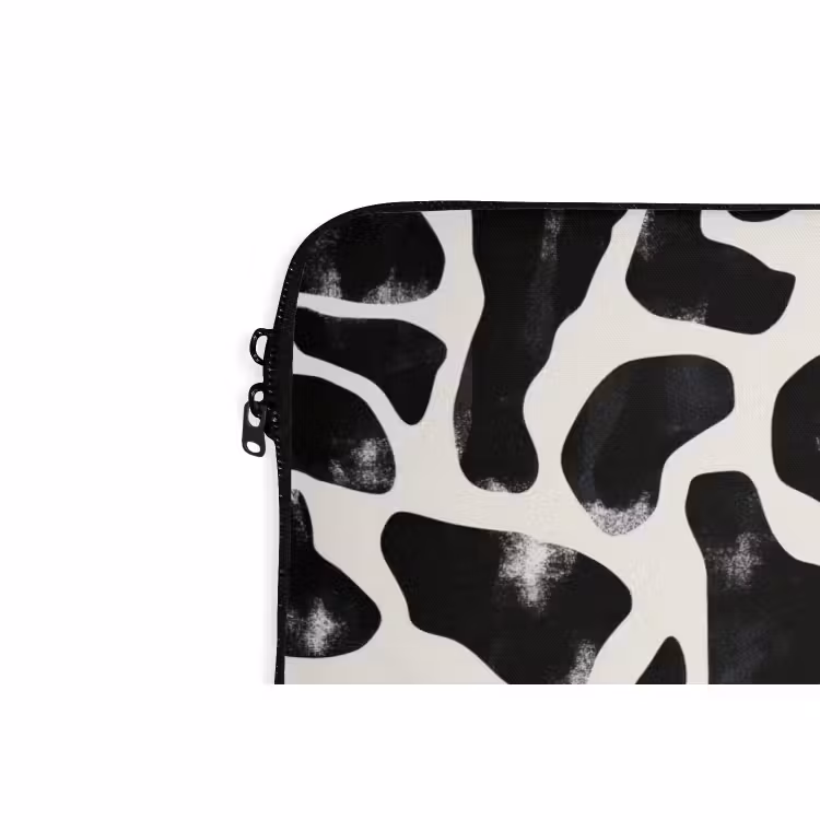 Laptophoes - Dierenpatroon - Vlekken - Zwart - Wit — 6