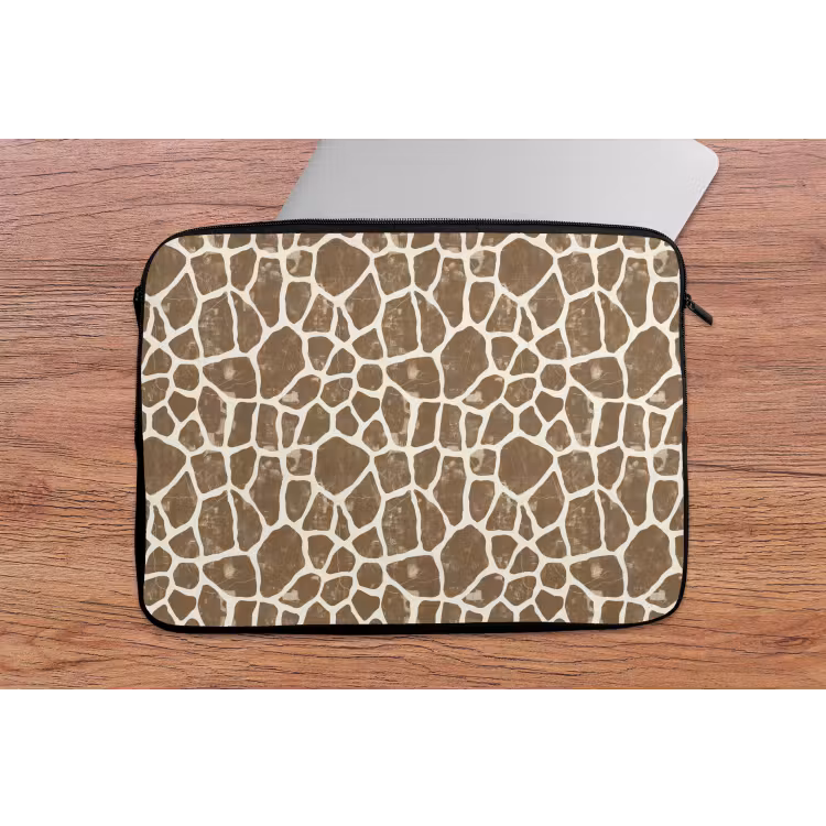 Laptophoes - Giraf - Klassiek - Bruin — 2