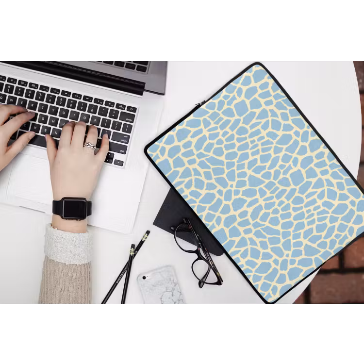 Laptophoes - Giraf - Modern - Blauw — 3