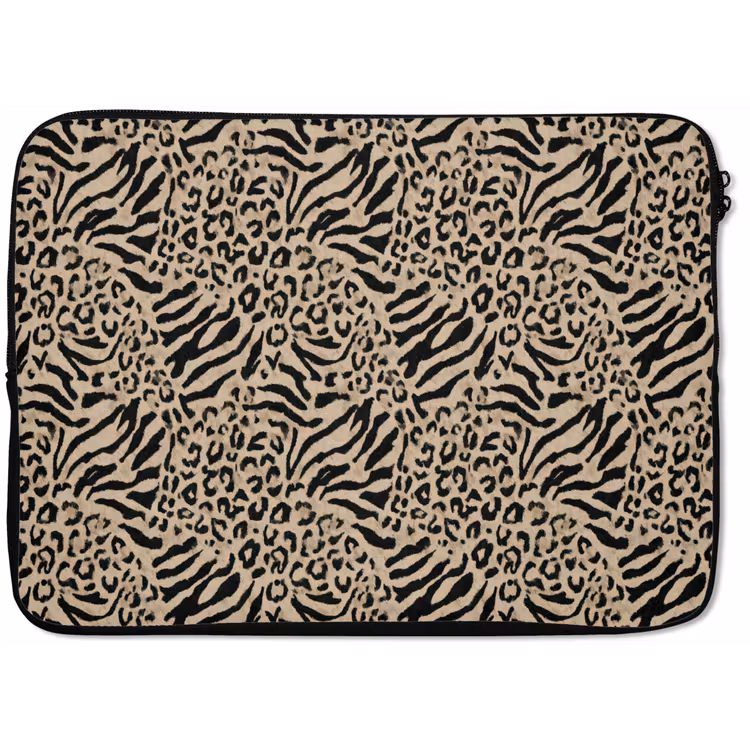 Laptophoes - Giraf - Zebra - Motief - Bruin — 1
