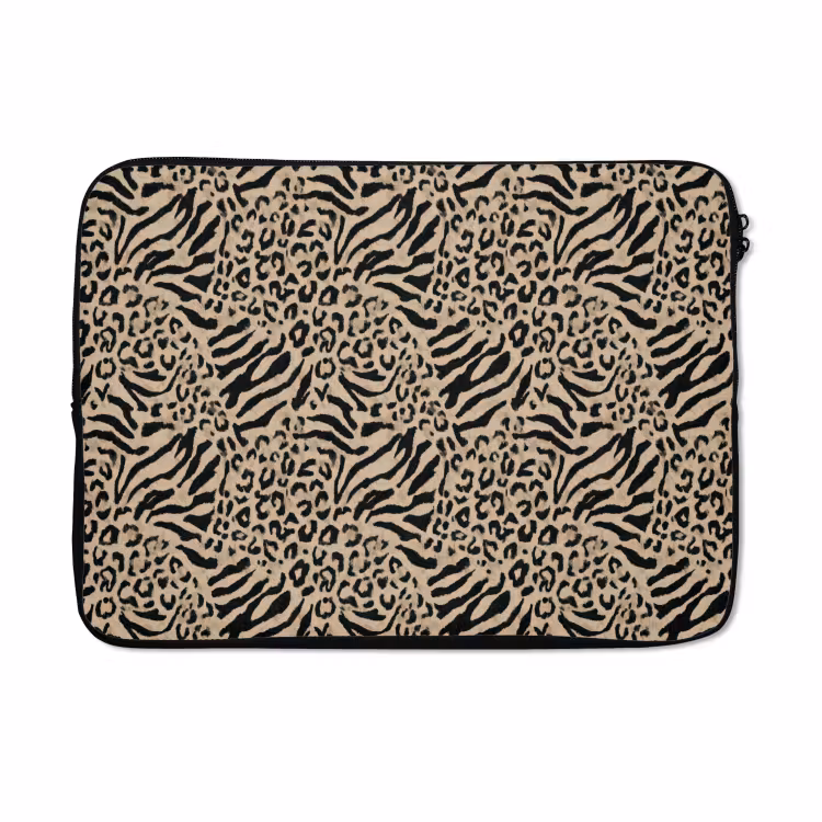 Laptophoes - Giraf - Zebra - Motief - Bruin — 5
