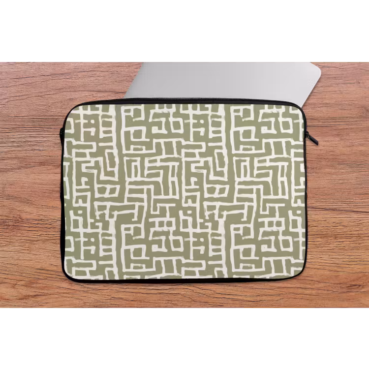 Laptophoes - Grafisch - Patroon - Groen — 2