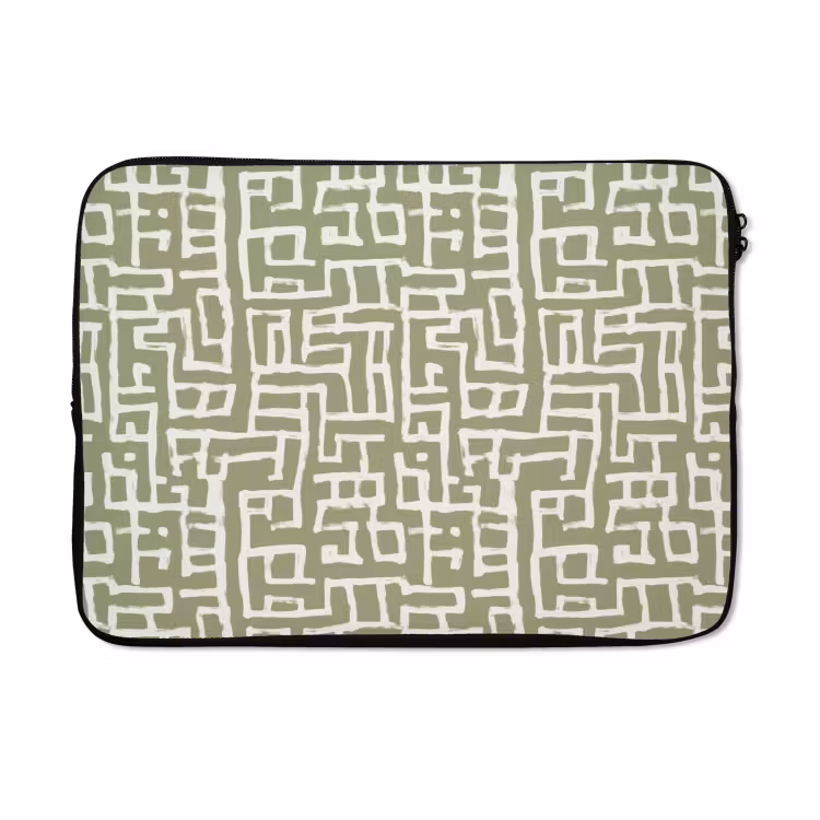 Laptophoes - Grafisch - Patroon - Groen — 5