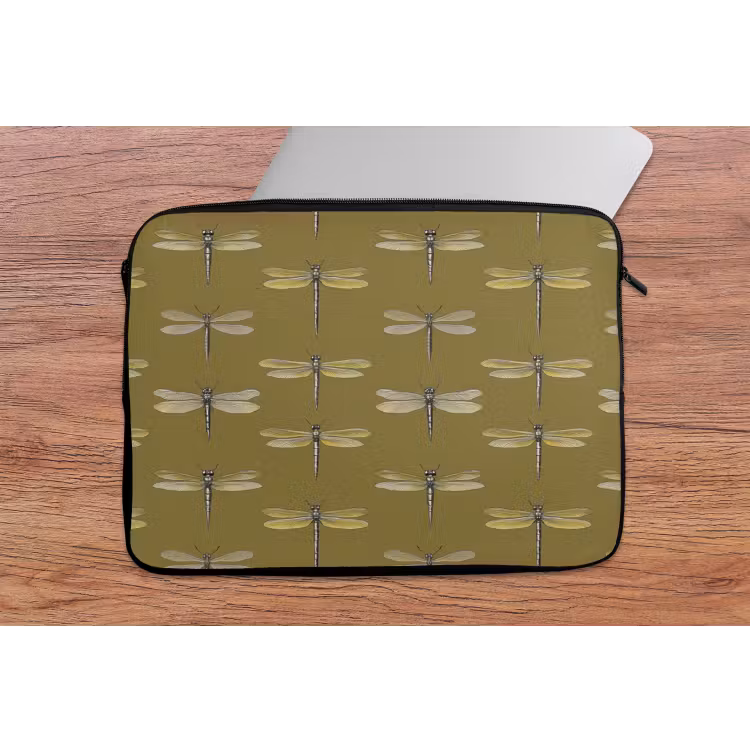 Laptophoes - Libellen - Patroon - Groen — 2