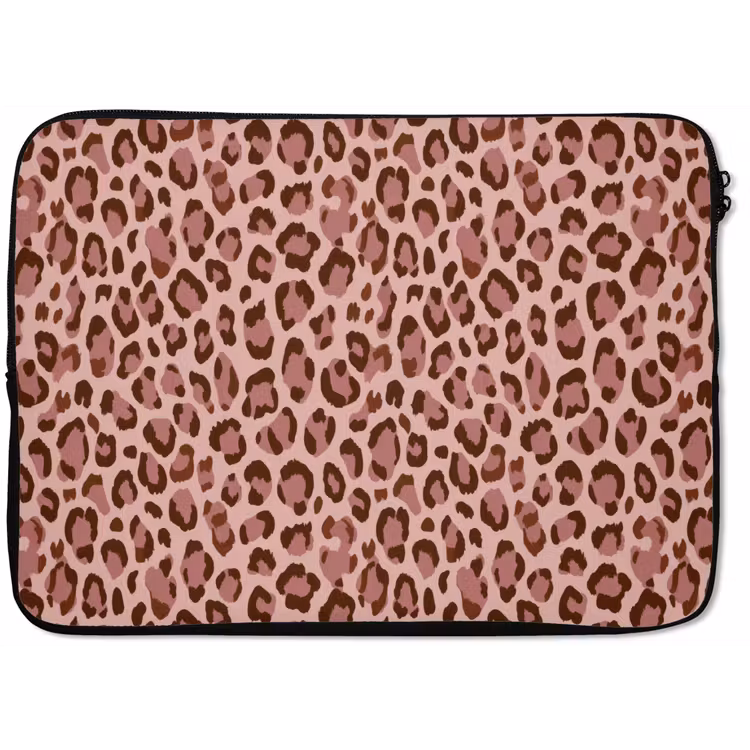 Laptophoes - Luipaard - Patroon - Roze — 1