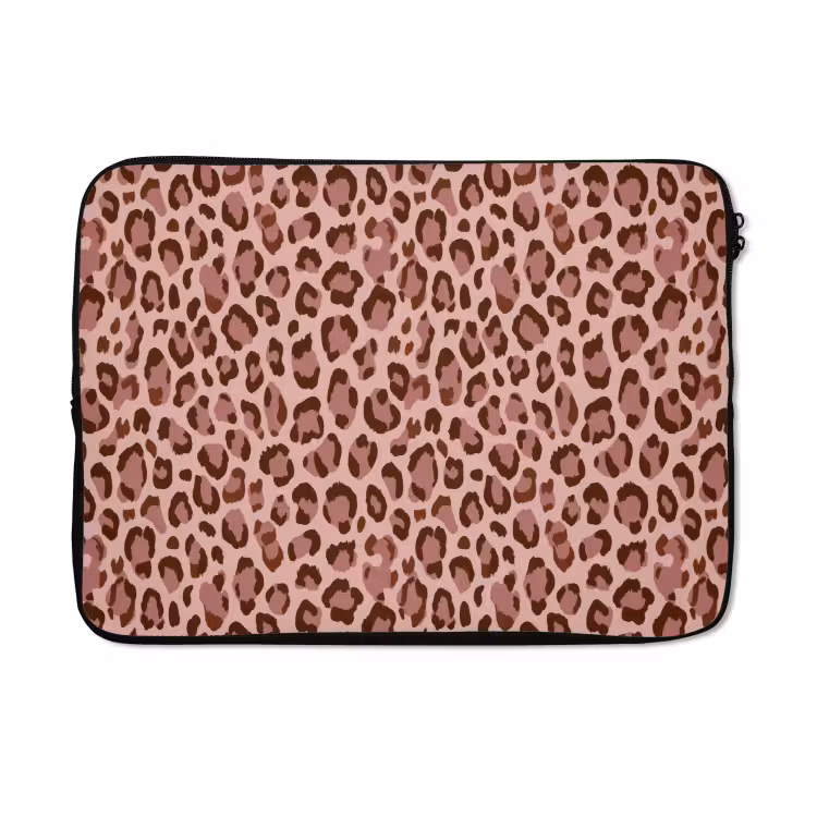 Laptophoes - Luipaard - Patroon - Roze — 5