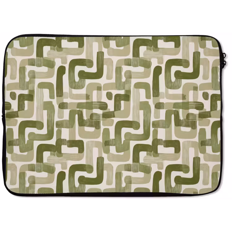 Laptophoes - Modern - Grafisch - Groen — 1