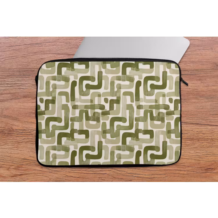 Laptophoes - Modern - Grafisch - Groen — 2