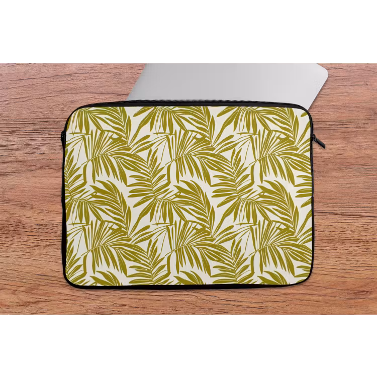 Laptophoes - Palmblad - Patroon - Groen — 2