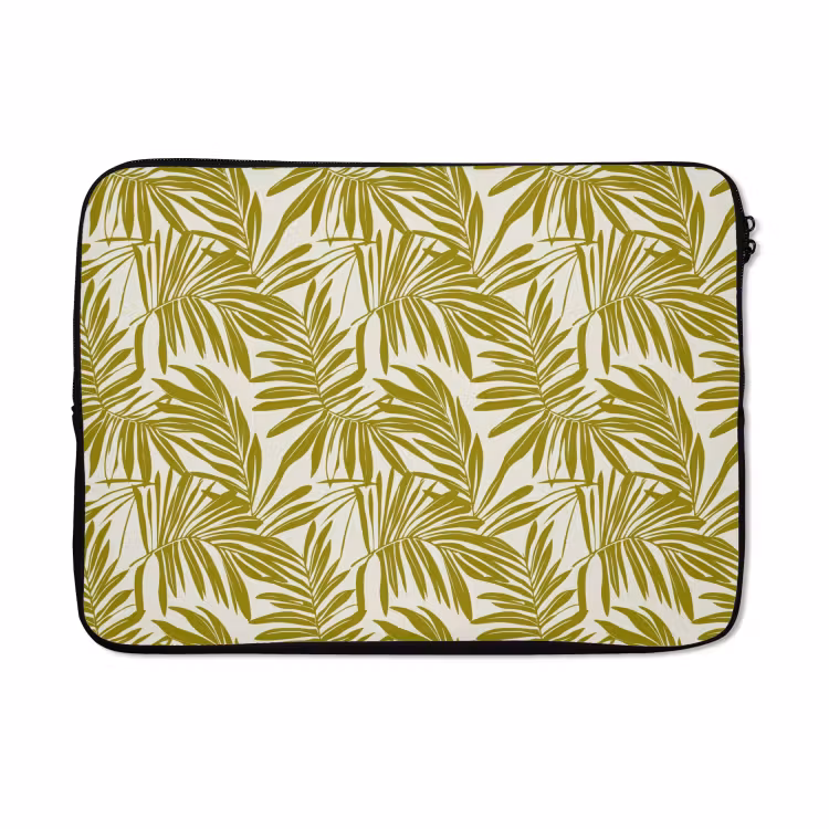 Laptophoes - Palmblad - Patroon - Groen — 5
