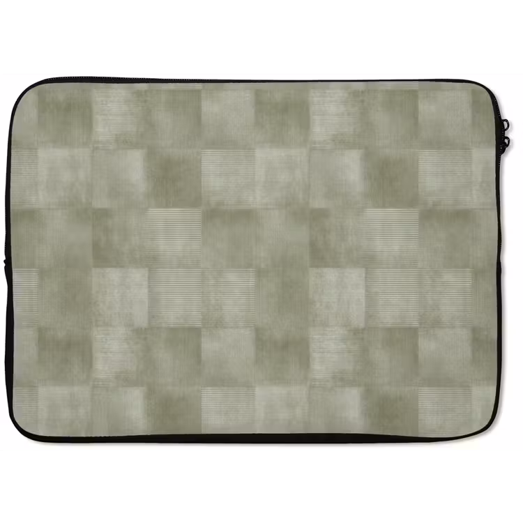 Laptophoes - Vlakken - Rustiek - Groen — 1