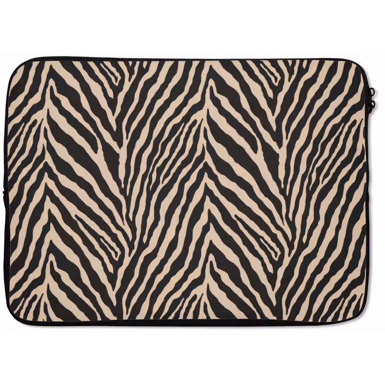 Laptophoes - Zebra - Klassiek - Zwart — 1