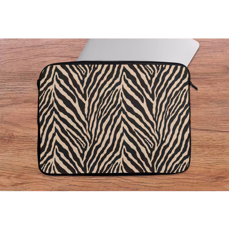 Laptophoes - Zebra - Klassiek - Zwart — 2