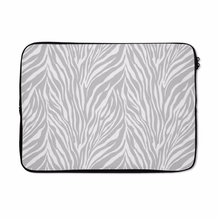 Laptophoes - Zebra - Motief - Grijs — 5