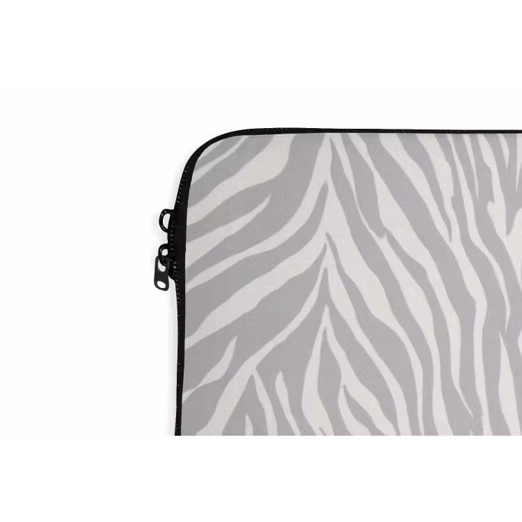 Laptophoes - Zebra - Motief - Grijs — 6