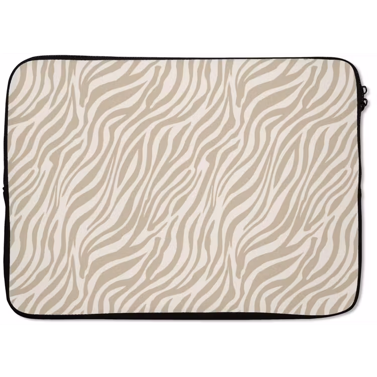 Laptophoes - Zebra - Patroon - Beige — 1