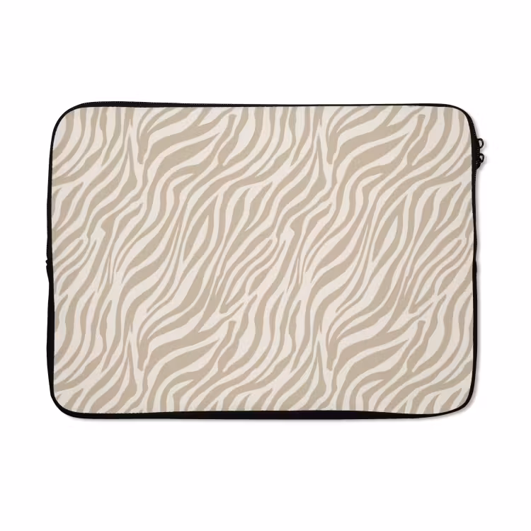 Laptophoes - Zebra - Patroon - Beige — 5