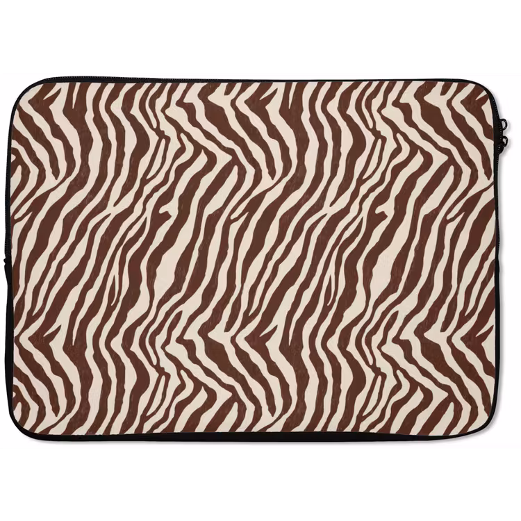 Laptophoes - Zebra - Patroon - Zwart - Wit — 1