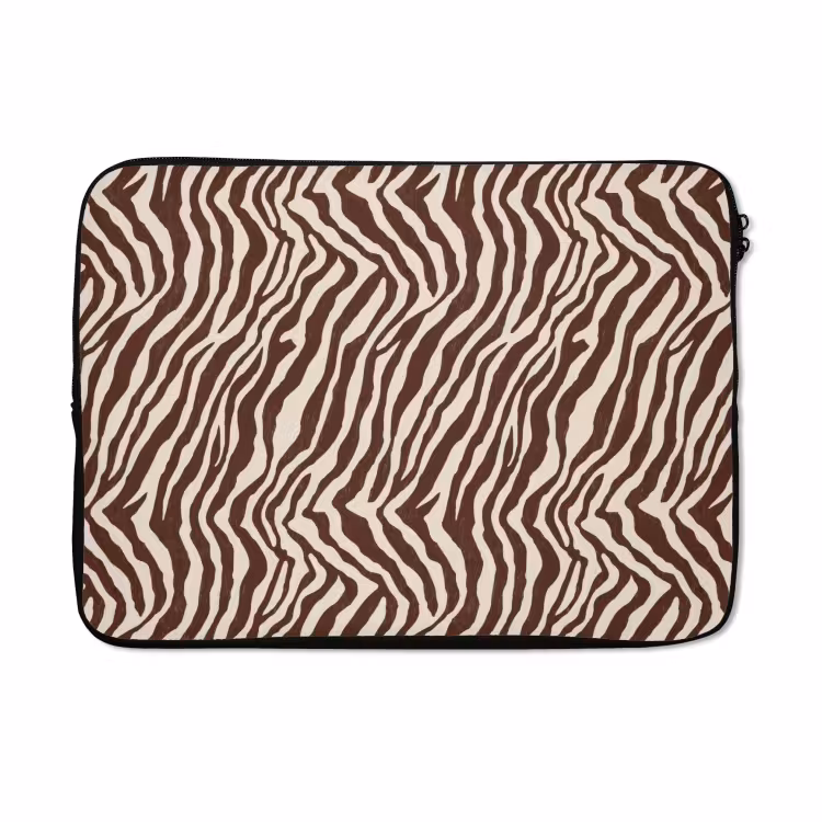 Laptophoes - Zebra - Patroon - Zwart - Wit — 5