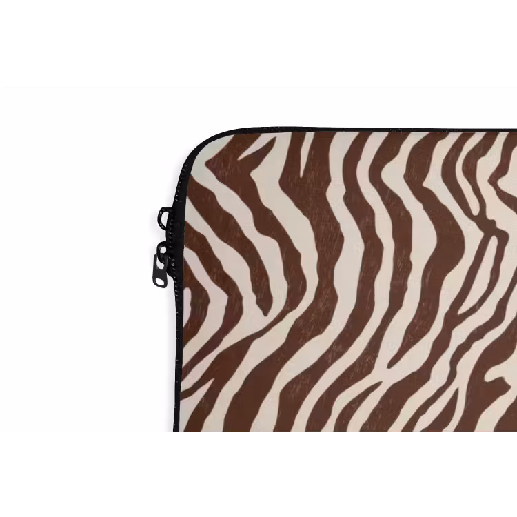 Laptophoes - Zebra - Patroon - Zwart - Wit — 6