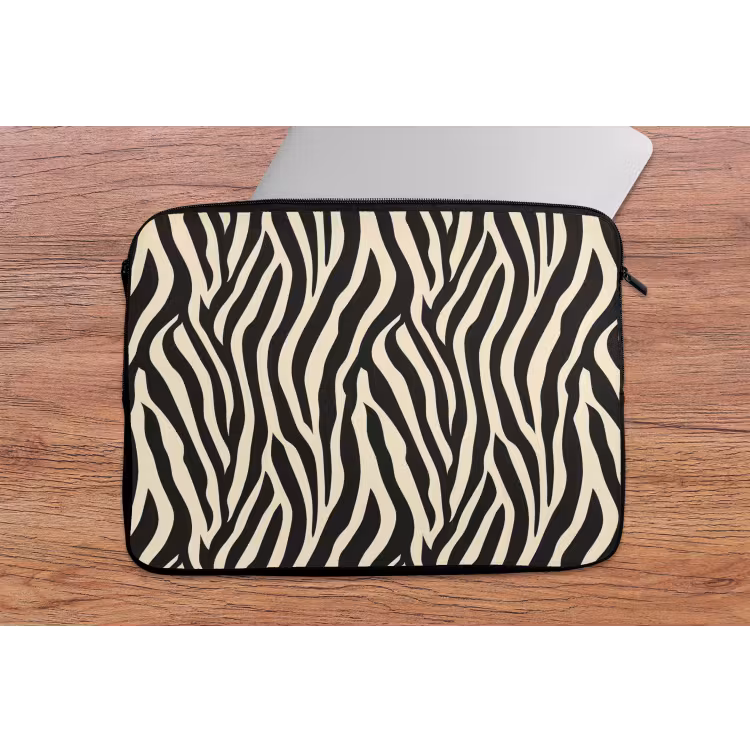 Laptophoes - Zebra - Print - Klassiek - Zwart — 2