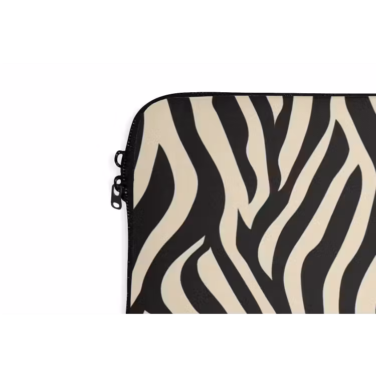 Laptophoes - Zebra - Print - Klassiek - Zwart — 6