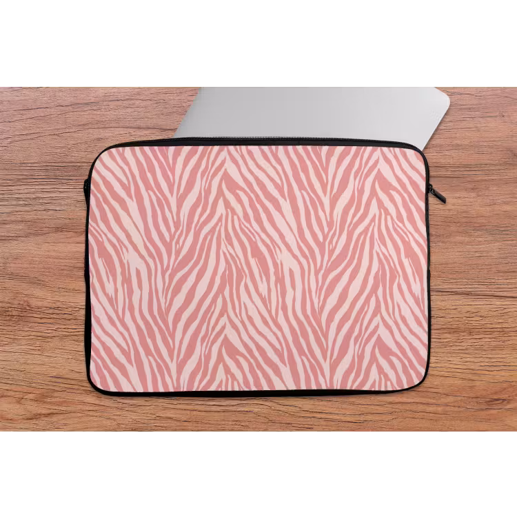 Laptophoes - Zebra - Print - Roze — 2