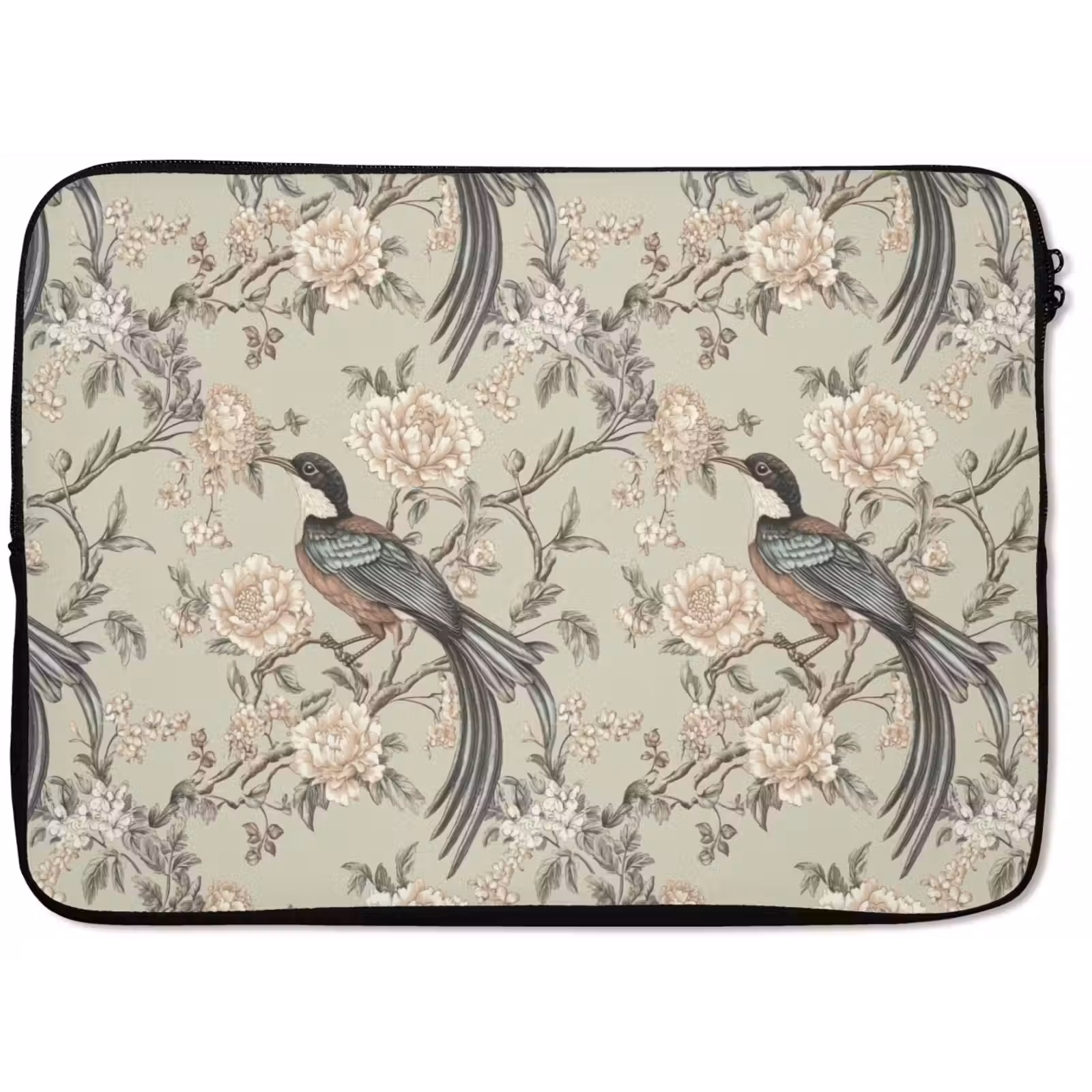 Laptophoes - Bloem - Vogel - Kleurrijk — 1