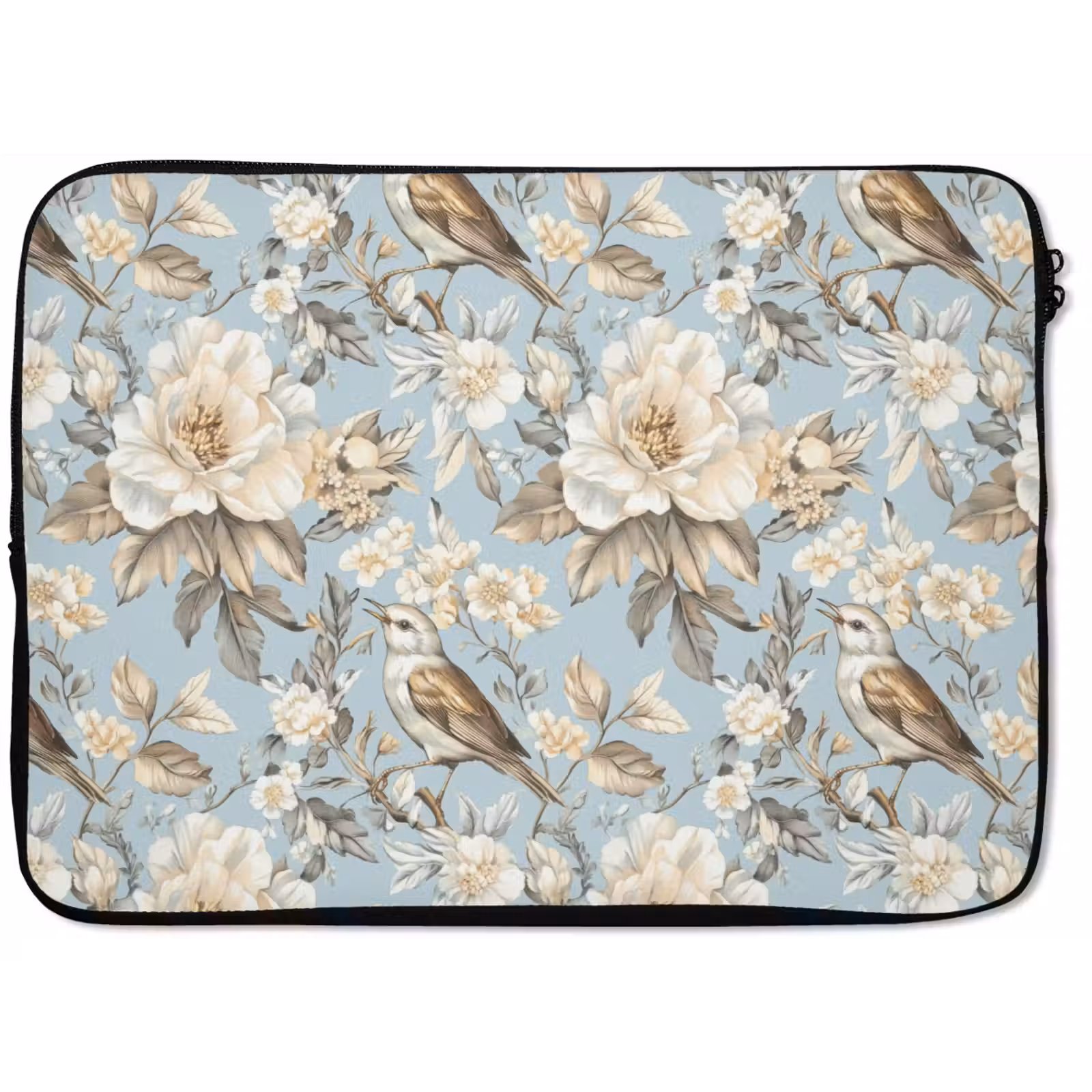 Laptophoes - Botanisch - Zangvogel - Blauw — 1