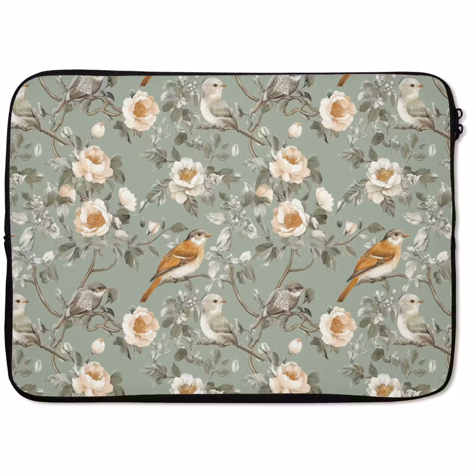 Laptophoes - Roze - Vogels - Kleurrijk — 1