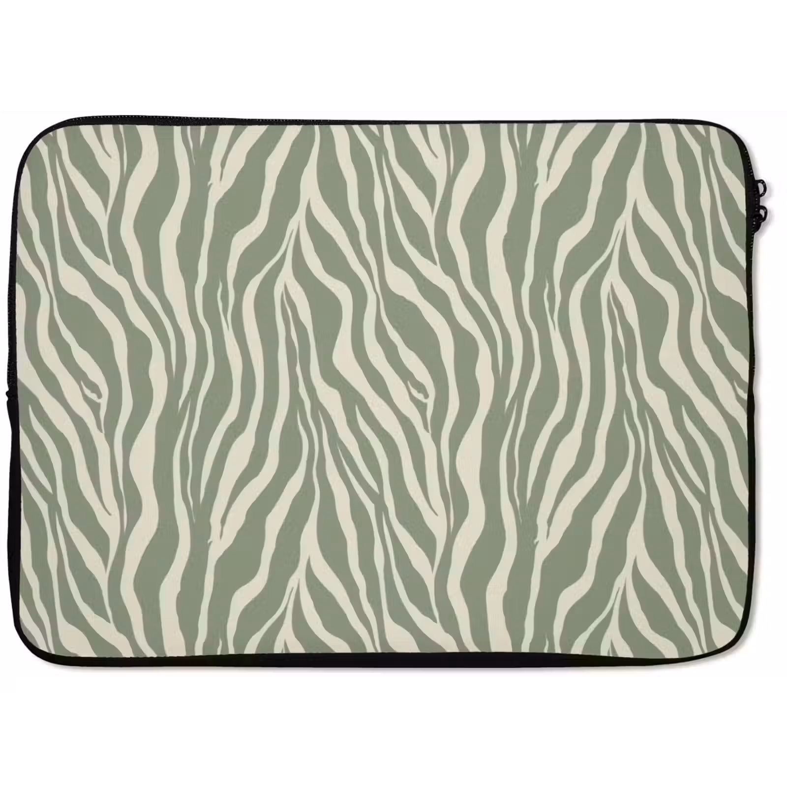 Laptophoes - Zebra - Motief - Groen — 1