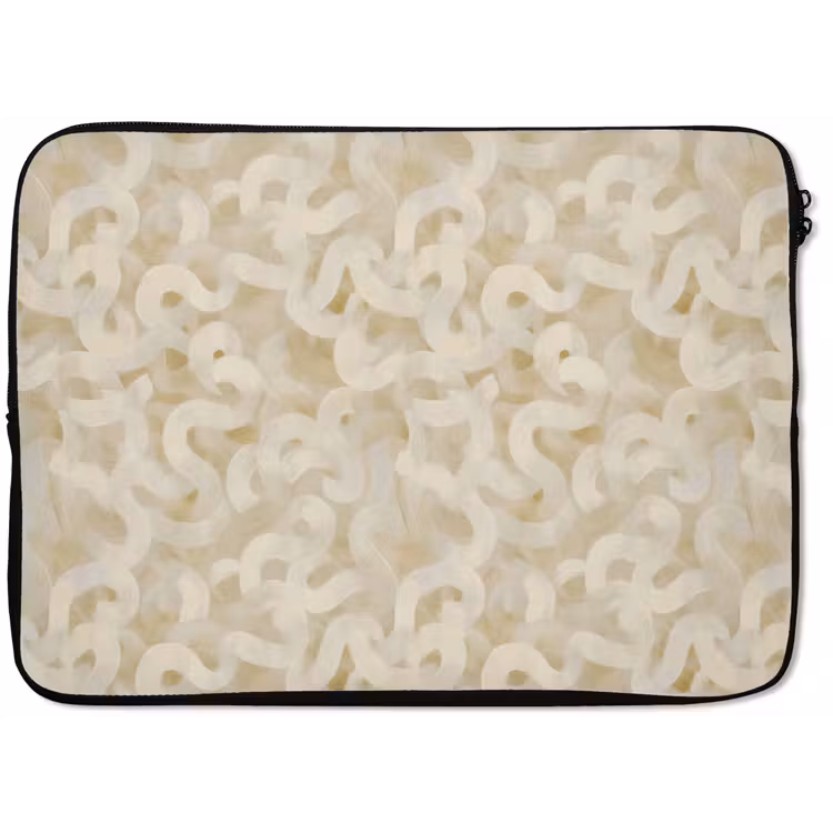 Laptophoes - Abstract - Lijnen - Beige — 1